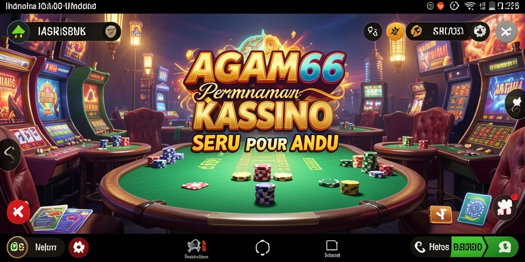 Screenshot AGAM66 menampilkan gameplay Kasino yang menarik dan interaktif.