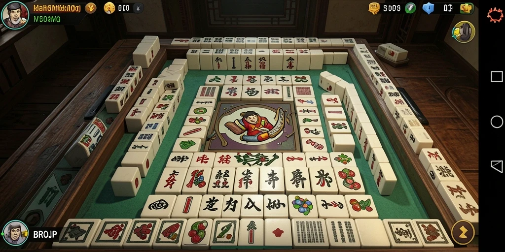Tampilan seru saat bermain Mahjong di BROJP.