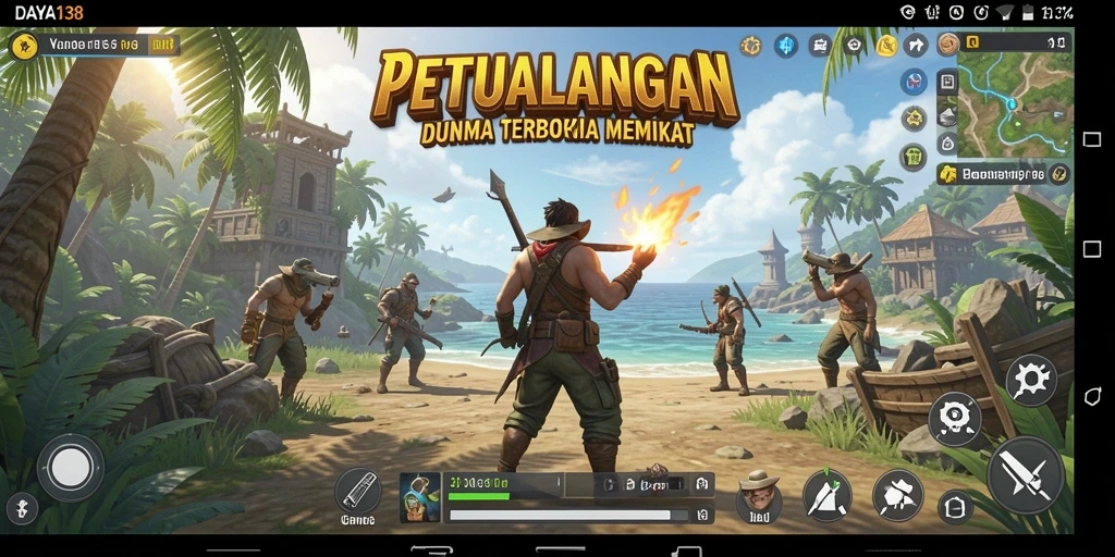 Tampilan gameplay <strong>DAYA138</strong> menunjukkan petualangan seru di dunia terbuka.