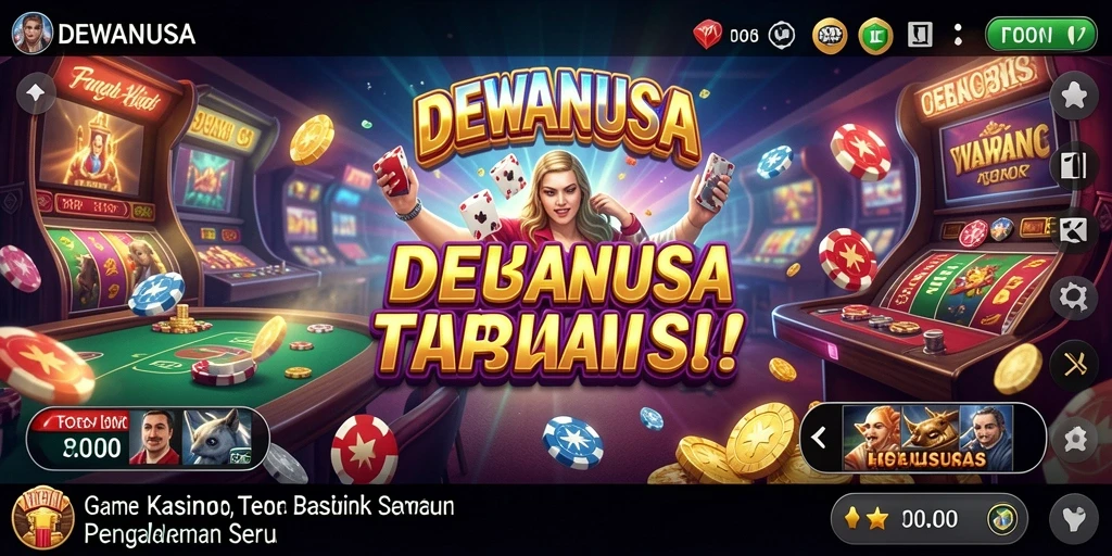 Screenshot gameplay DEWANUSA menampilkan momen seru permainan Kasino.