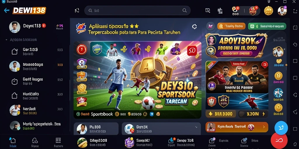 Tampilan interaktif dan menarik dari permainan Sportsbook DEWI138.