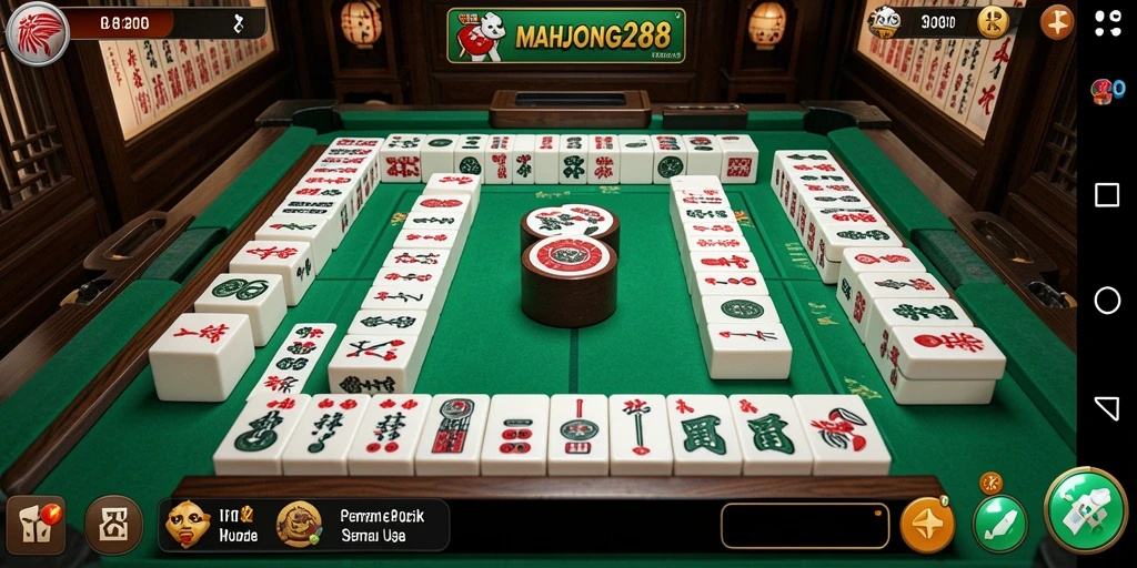 Tampilan menarik dari gameplay MAHJONG288 yang menantang.