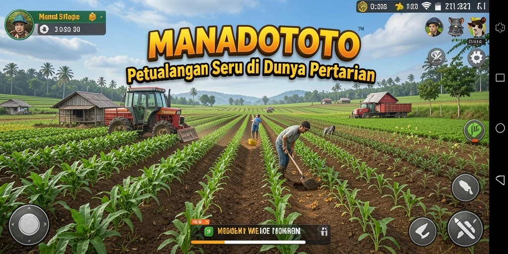 Gameplay seru bertani di MANADOTOTO dengan tanaman beragam.