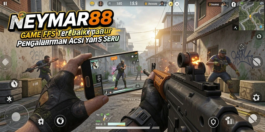 Screenshot gameplay NEYMAR88 menunjukkan aksi tembak-menembak yang mendebarkan.