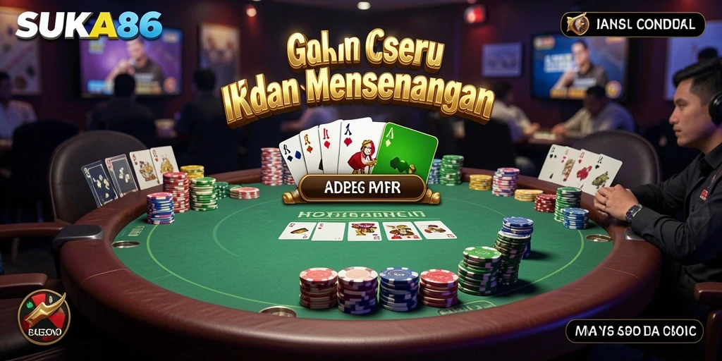 Screenshot gameplay SUKA86 yang menunjukkan keseruan bermain Poker.