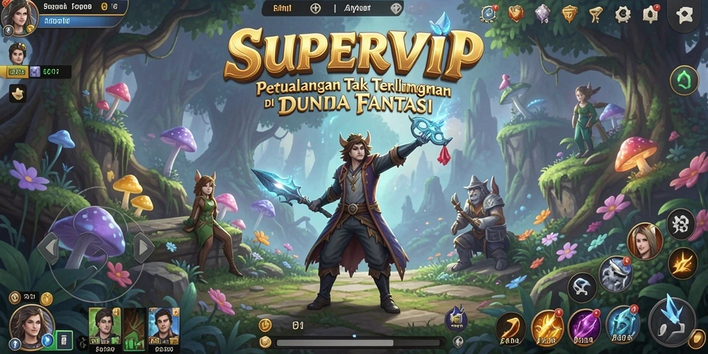 Gameplay SUPERVIP yang menantang dengan visual memukau.