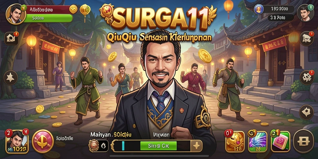 Gameplay seru QiuQiu di SURGA11 dengan desain menarik.