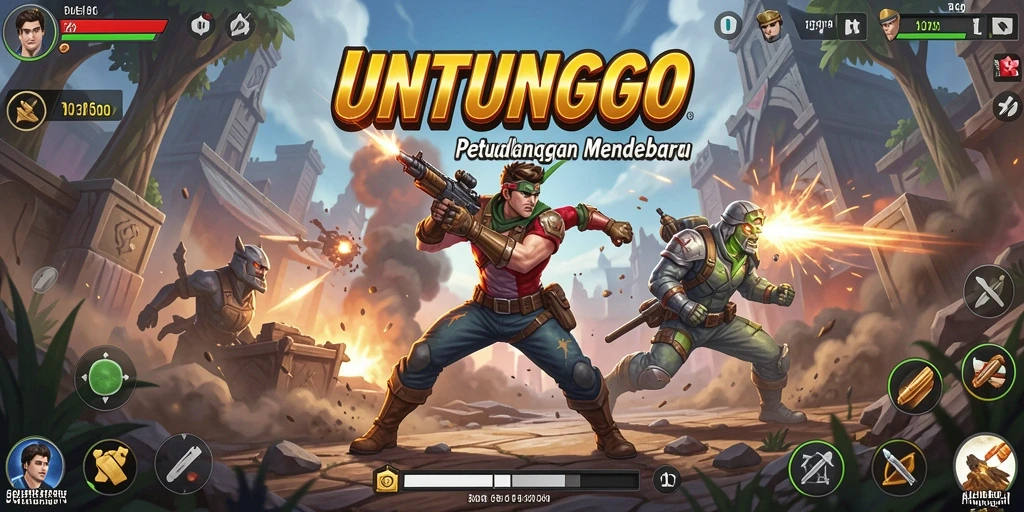 Tangkapan layar UNTUNGGO memperlihatkan aksi mendebarkan dalam gameplay.